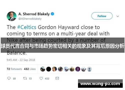 球员代言合同与市场趋势密切相关的现象及其背后原因分析 球员代言合同与市场趋势密切相关的现象及其背后原因分析
